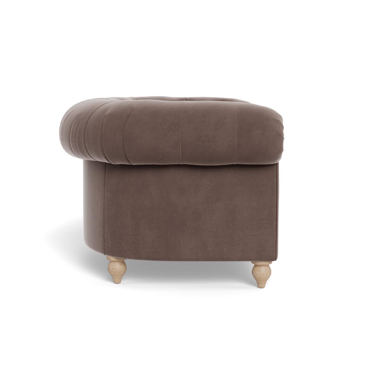 Heal's Fitzrovia Loveseat Smart Velvet Mouse Black Feet - Heal's UK Furniture – image 3