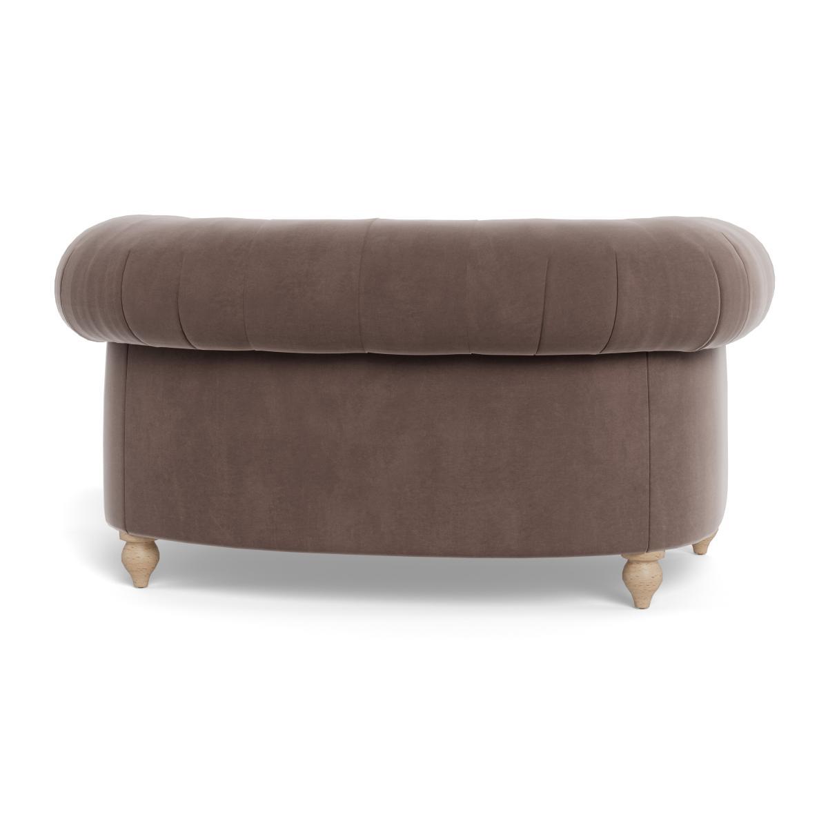 Heal's Fitzrovia Loveseat Smart Velvet Mouse Black Feet - Heal's UK Furniture – image 5
