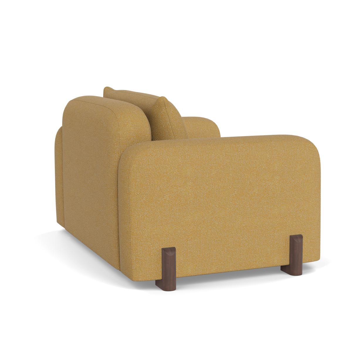 Heal's Nuvola Loveseat Boucle Tweed Citrine Walnut Stained Oak Feet – image 4