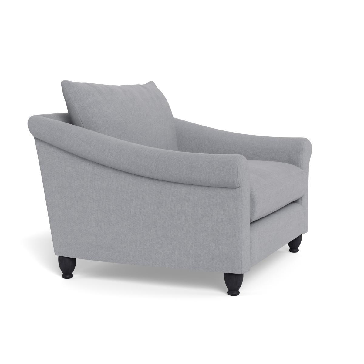 Heal's Devon Loveseat Brushed Cotton Pewter Dark Brown Stain Beech Feet - Heal's UK Furniture – image 2