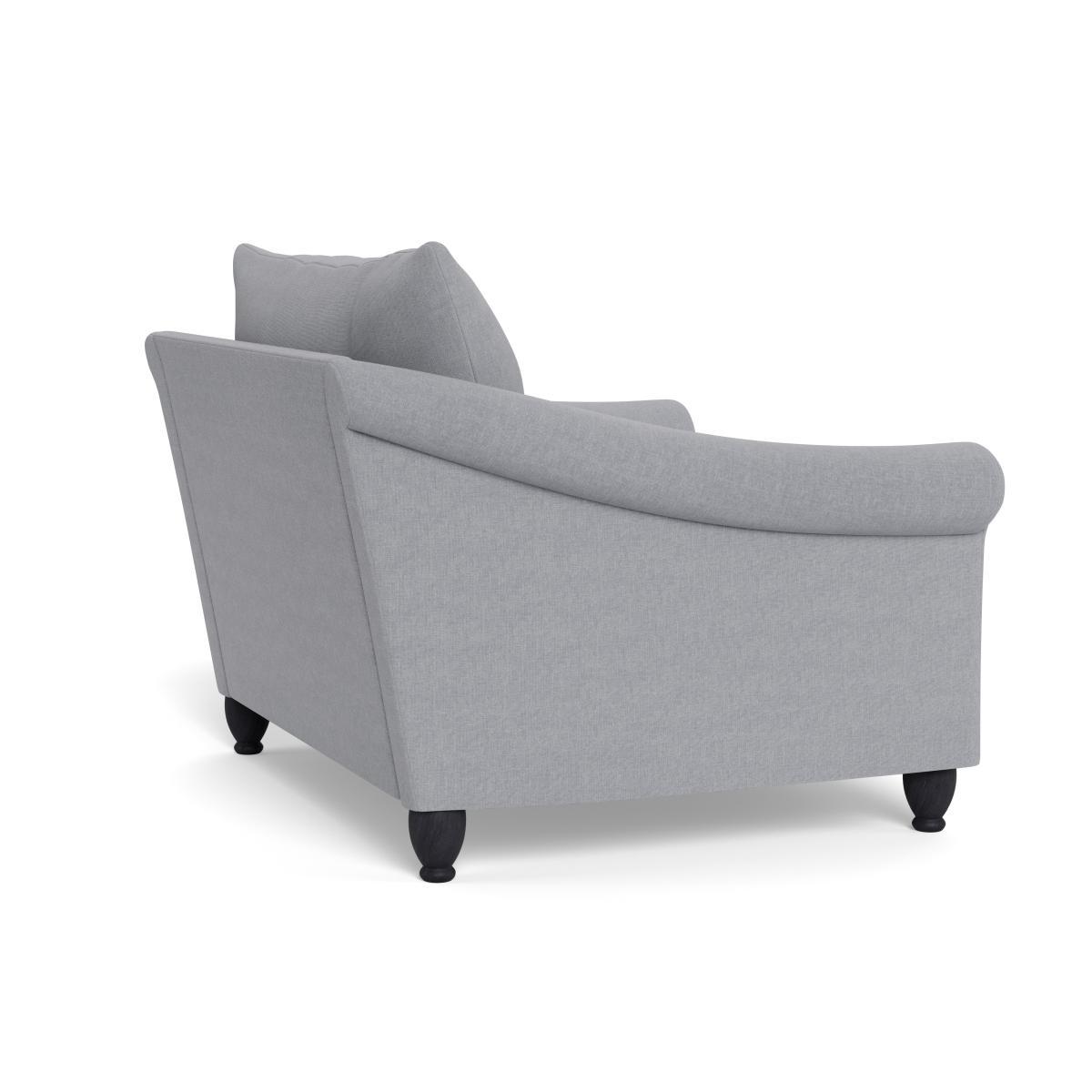 Heal's Devon Loveseat Brushed Cotton Pewter Dark Brown Stain Beech Feet - Heal's UK Furniture – image 4