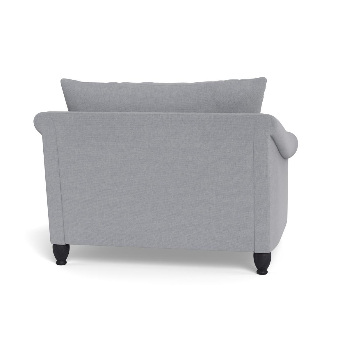 Heal's Devon Loveseat Brushed Cotton Pewter Dark Brown Stain Beech Feet - Heal's UK Furniture – image 5