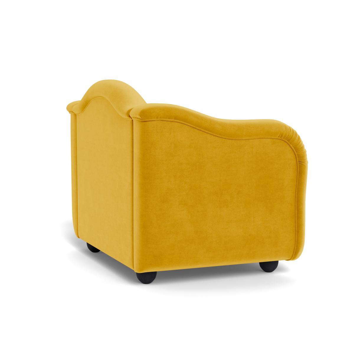 Heal's Tetbury Loveseat Smart Luxe Velvet Canary Walnut Stained Beech Feet – image 5
