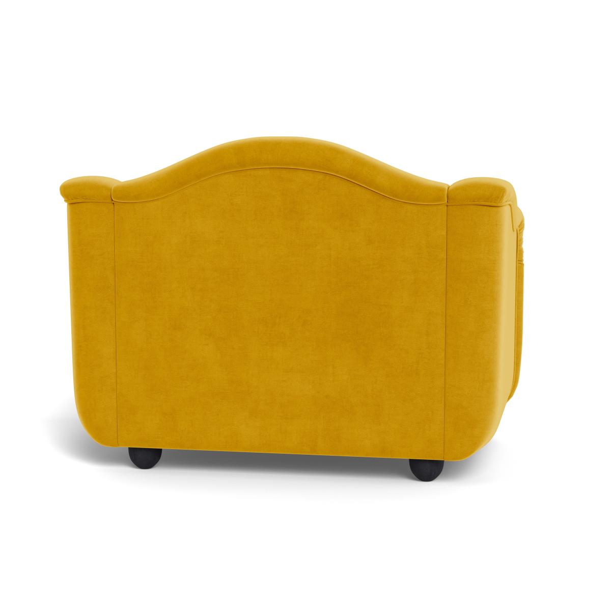 Heal's Tetbury Loveseat Smart Luxe Velvet Canary Walnut Stained Beech Feet – image 6