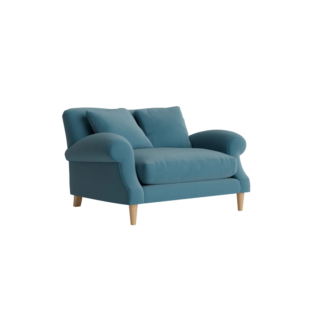 Crumpet Love seat (Teacup Teal Clever Velvet) – image 2
