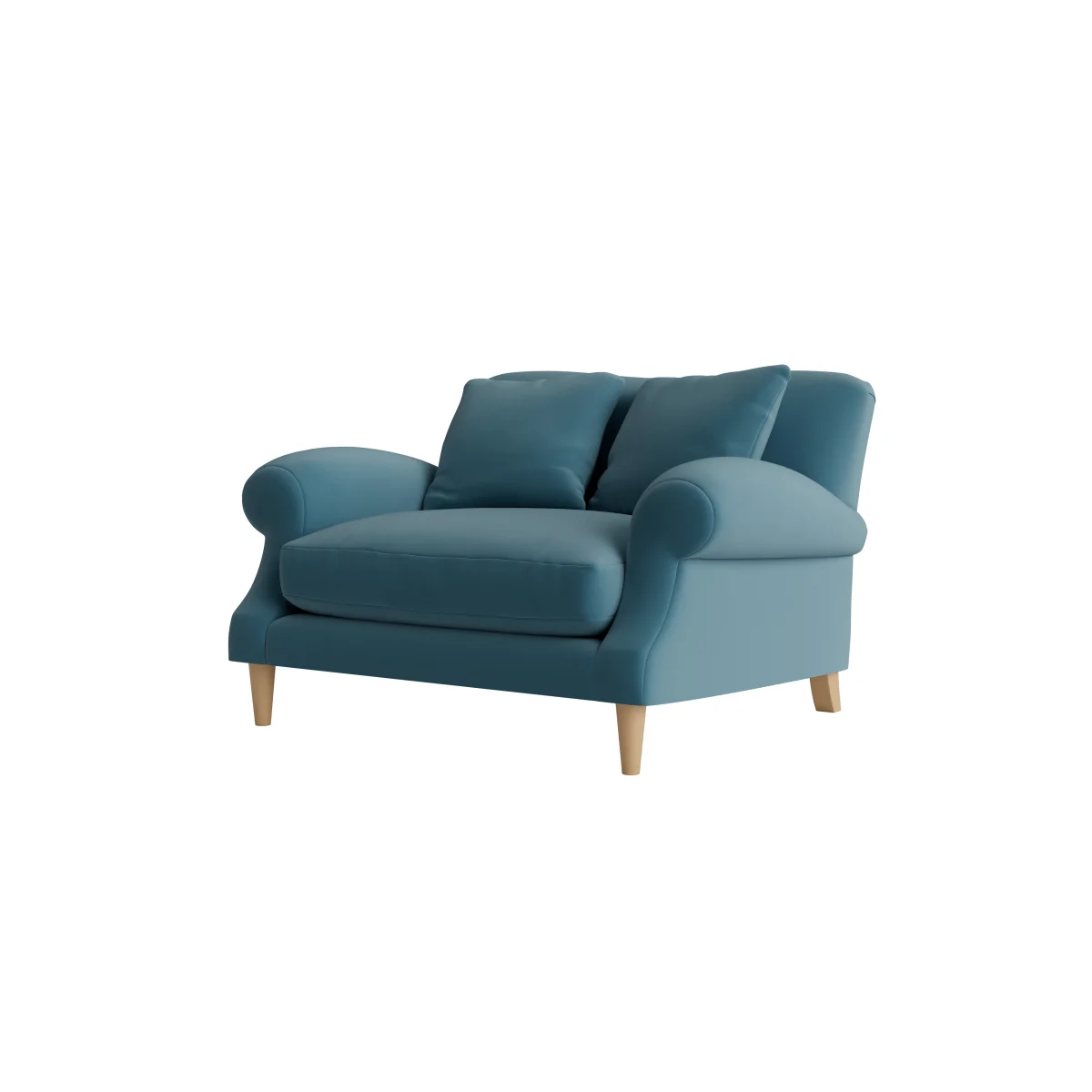 Crumpet Love seat (Teacup Teal Clever Velvet) – image 6