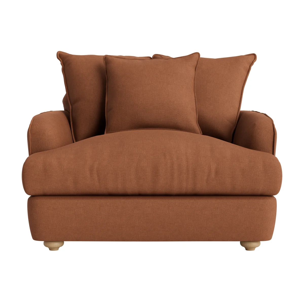 Smooch Love Seat (Cinnamon Bun Clever Linen) – image 1