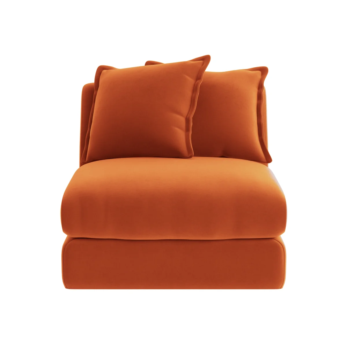 Wodge Armless Love Seat (Bobbing Buoy Clever Velvet) – image 1