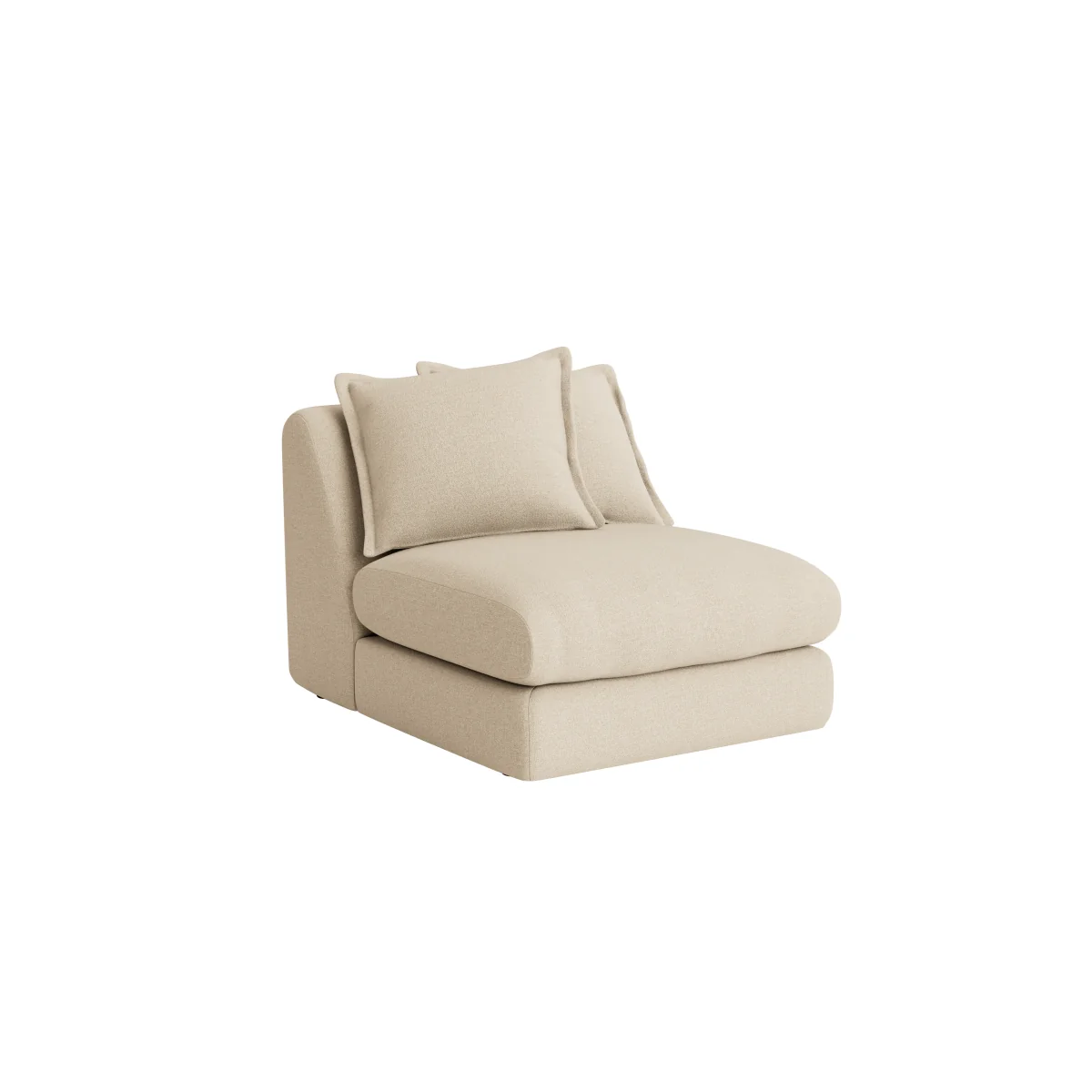 Wodge Armless Love Seat (Sandy Shoe Clever Slubby Linen) – image 2