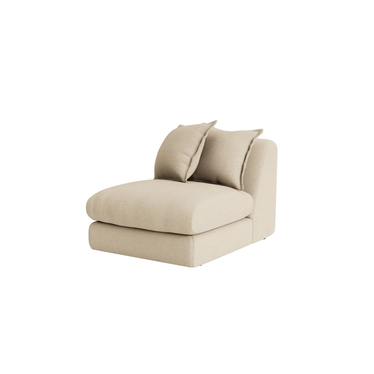 Wodge Armless Love Seat (Sandy Shoe Clever Slubby Linen) – image 6