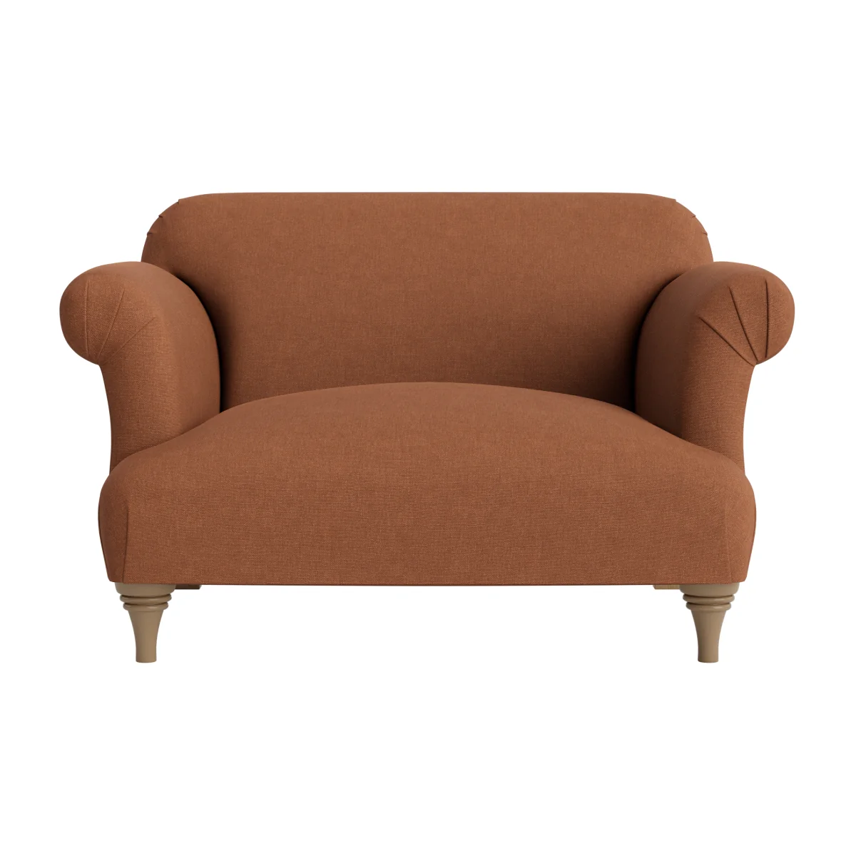 Soufflé Love seat (Cinnamon Bun Clever Linen) – image 1