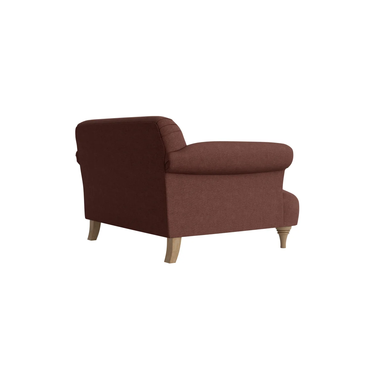 Soufflé Love seat (Mulberry Wine Clever Linen) – image 3