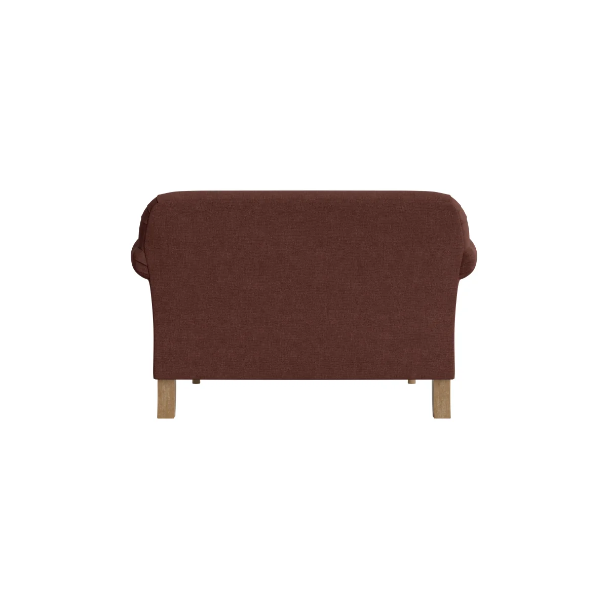 Soufflé Love seat (Mulberry Wine Clever Linen) – image 4