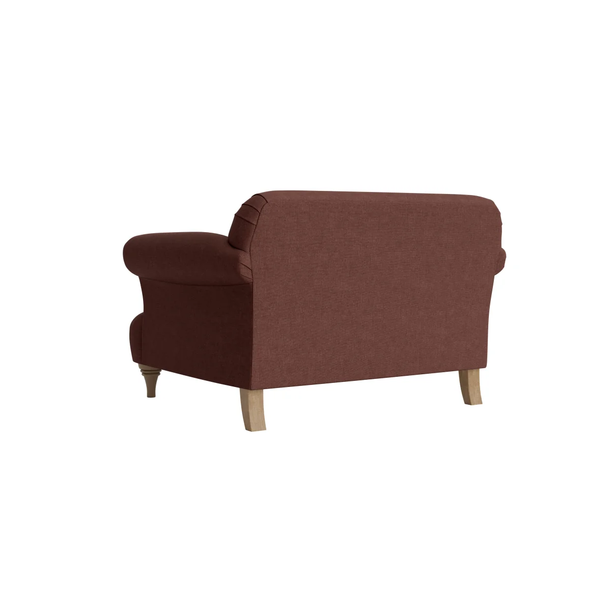 Soufflé Love seat (Mulberry Wine Clever Linen) – image 5