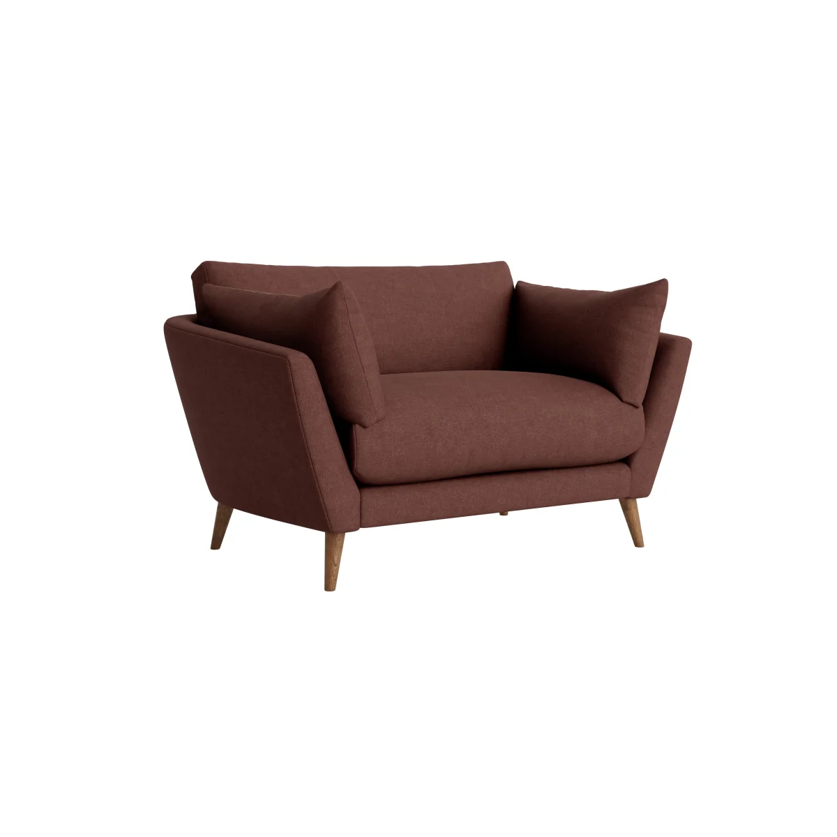 Groover Love Seat (Mulberry Wine Clever Linen) – image 2