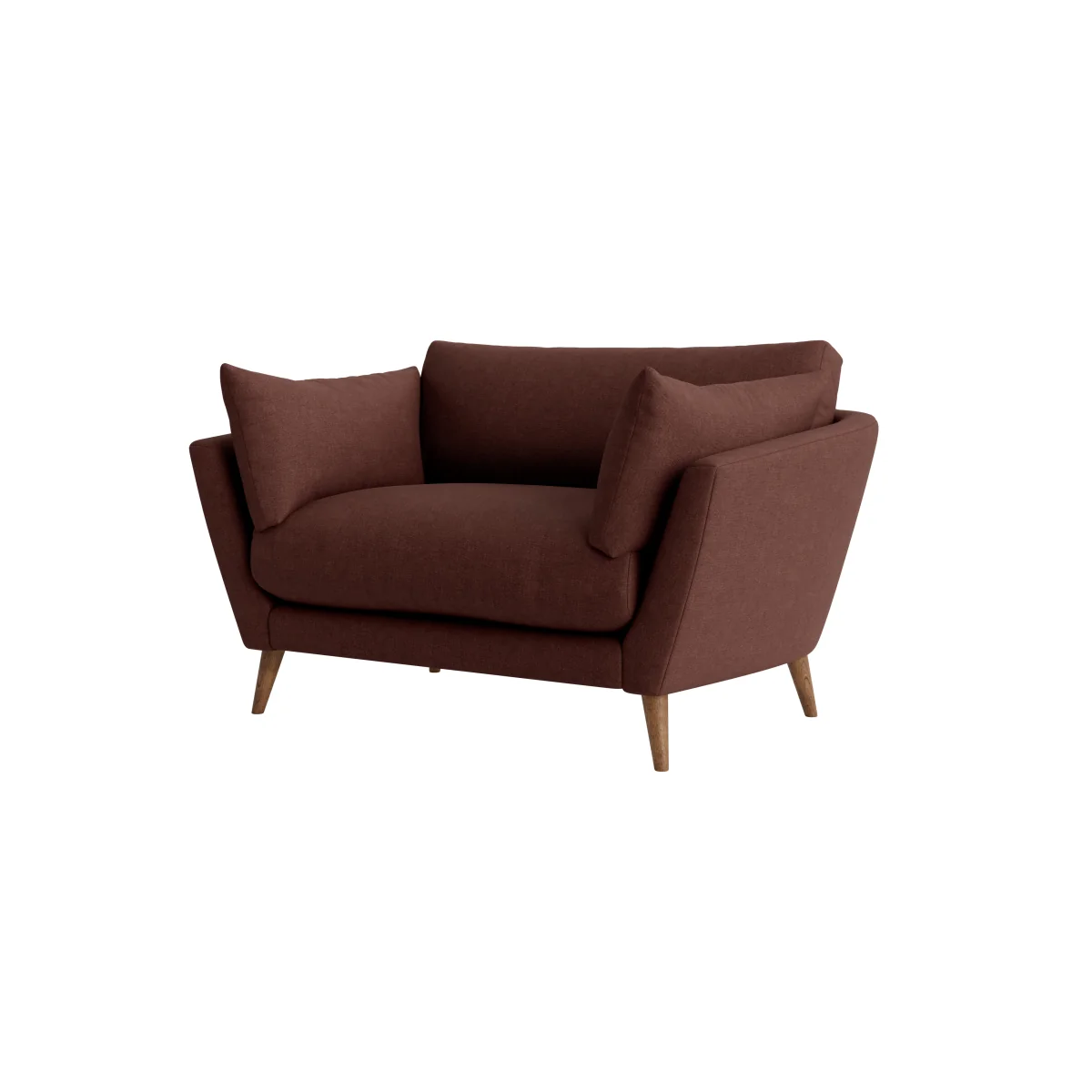 Groover Love Seat (Mulberry Wine Clever Linen) – image 6