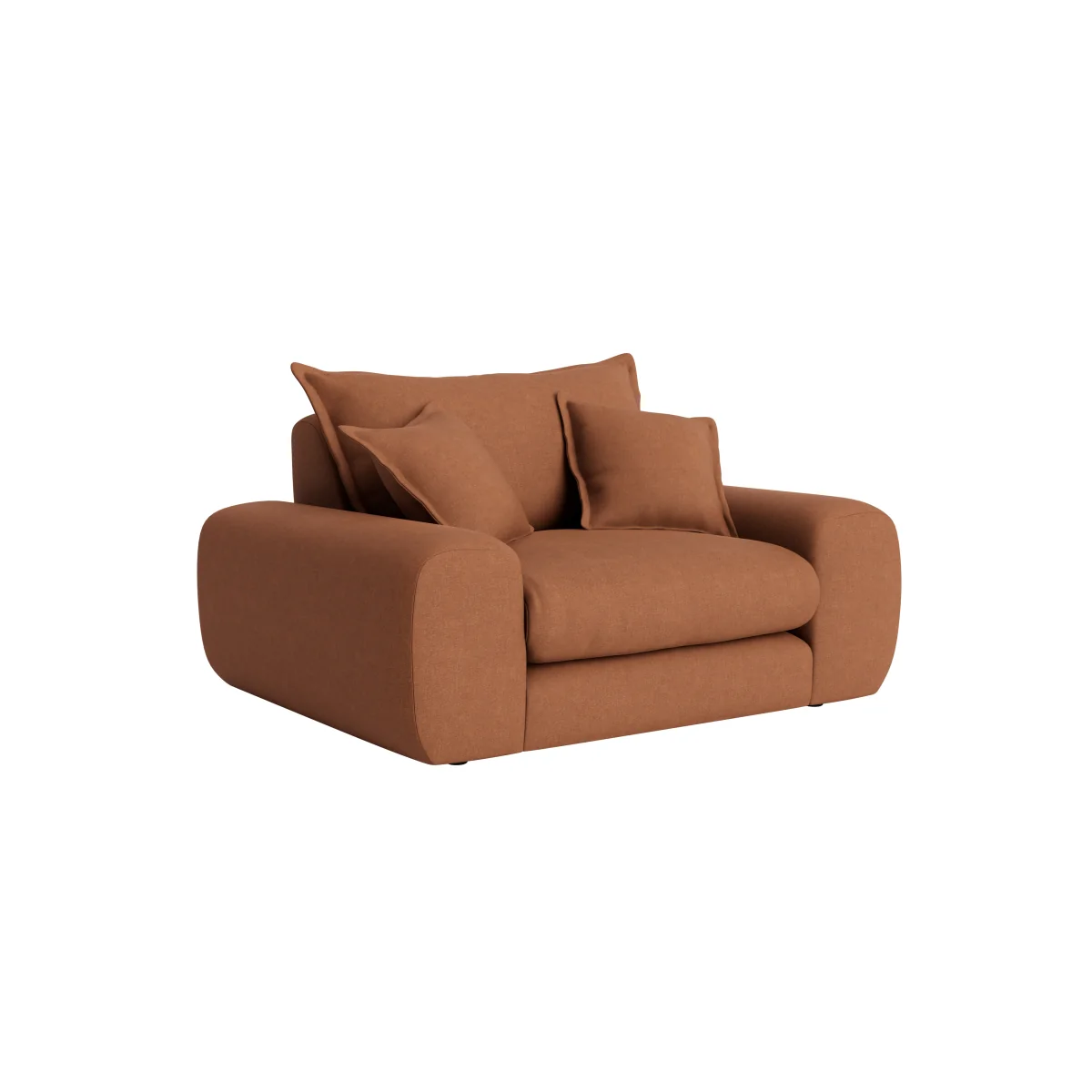Wodge Love Seat (Cinnamon Bun Clever Linen) – image 2
