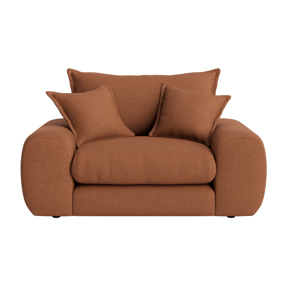 Wodge Love Seat (Cinnamon Bun Clever Linen) – image 1