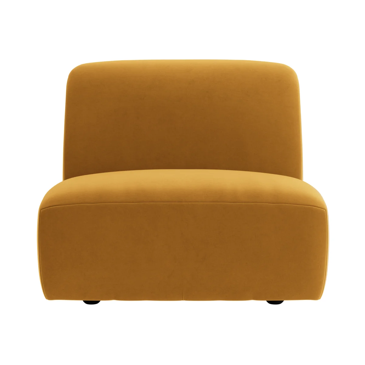 Squishblocks Armless Love Seat (Butterscotch Clever Velvet) – image 1