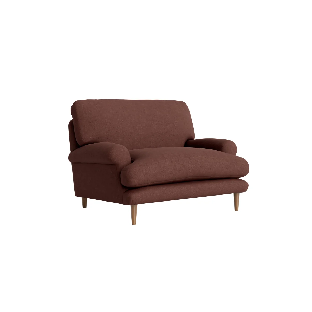 Dawdler Love seat (Mulberry Wine Clever Linen) – image 2