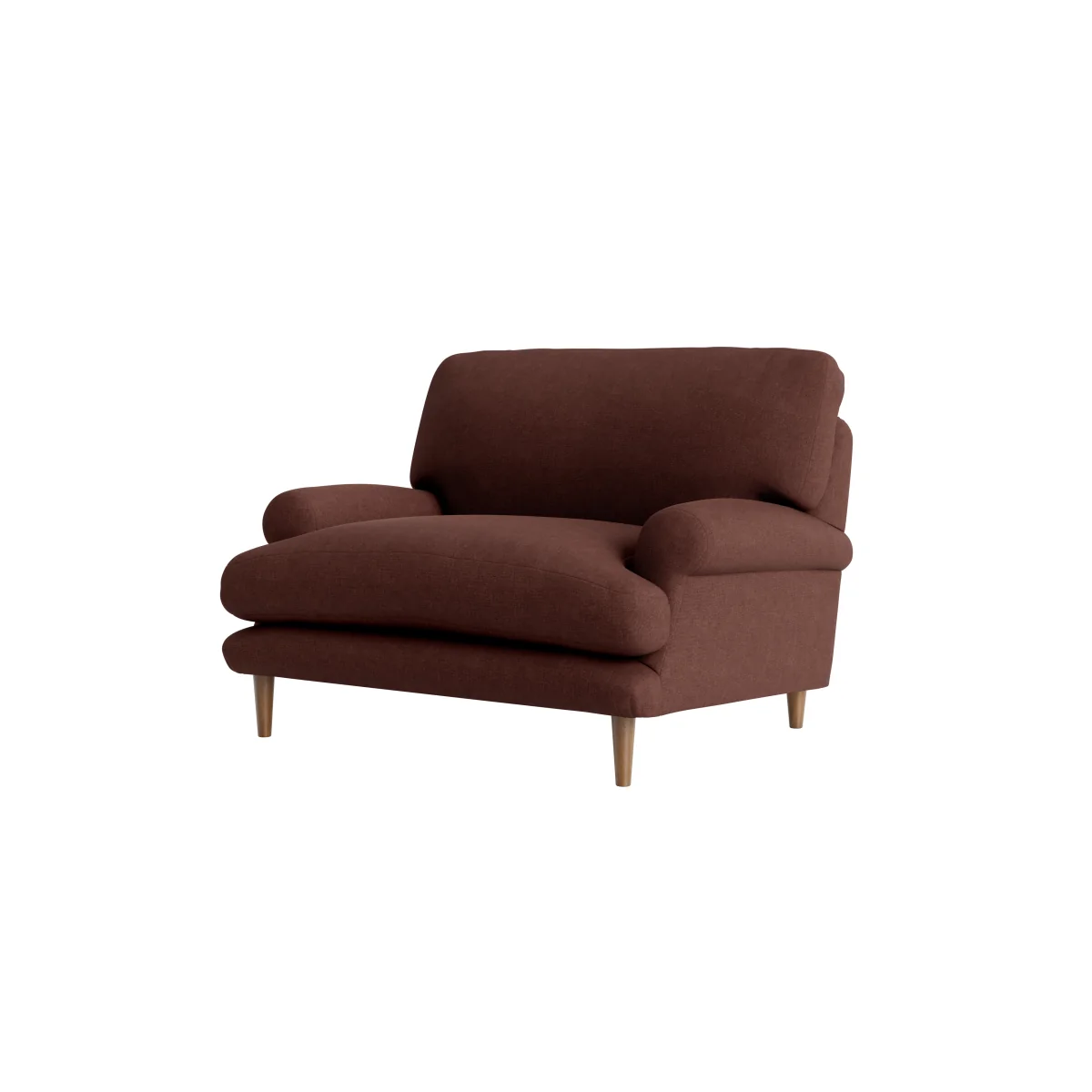 Dawdler Love seat (Mulberry Wine Clever Linen) – image 6