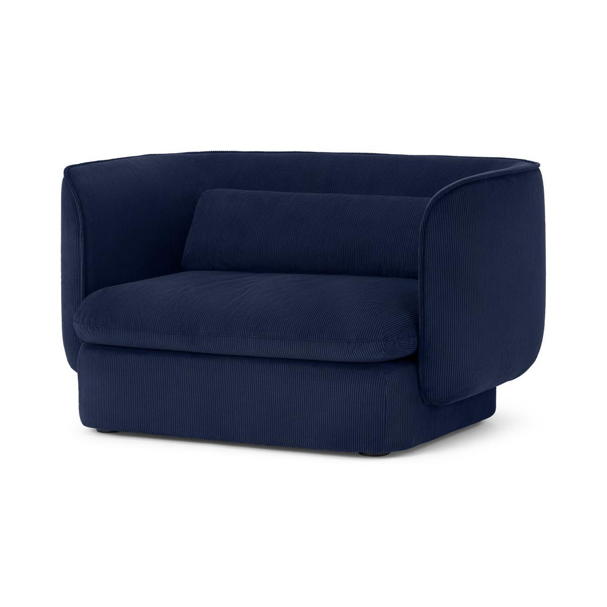 Maliri Loveseat, Navy Corduroy Velvet – image 3
