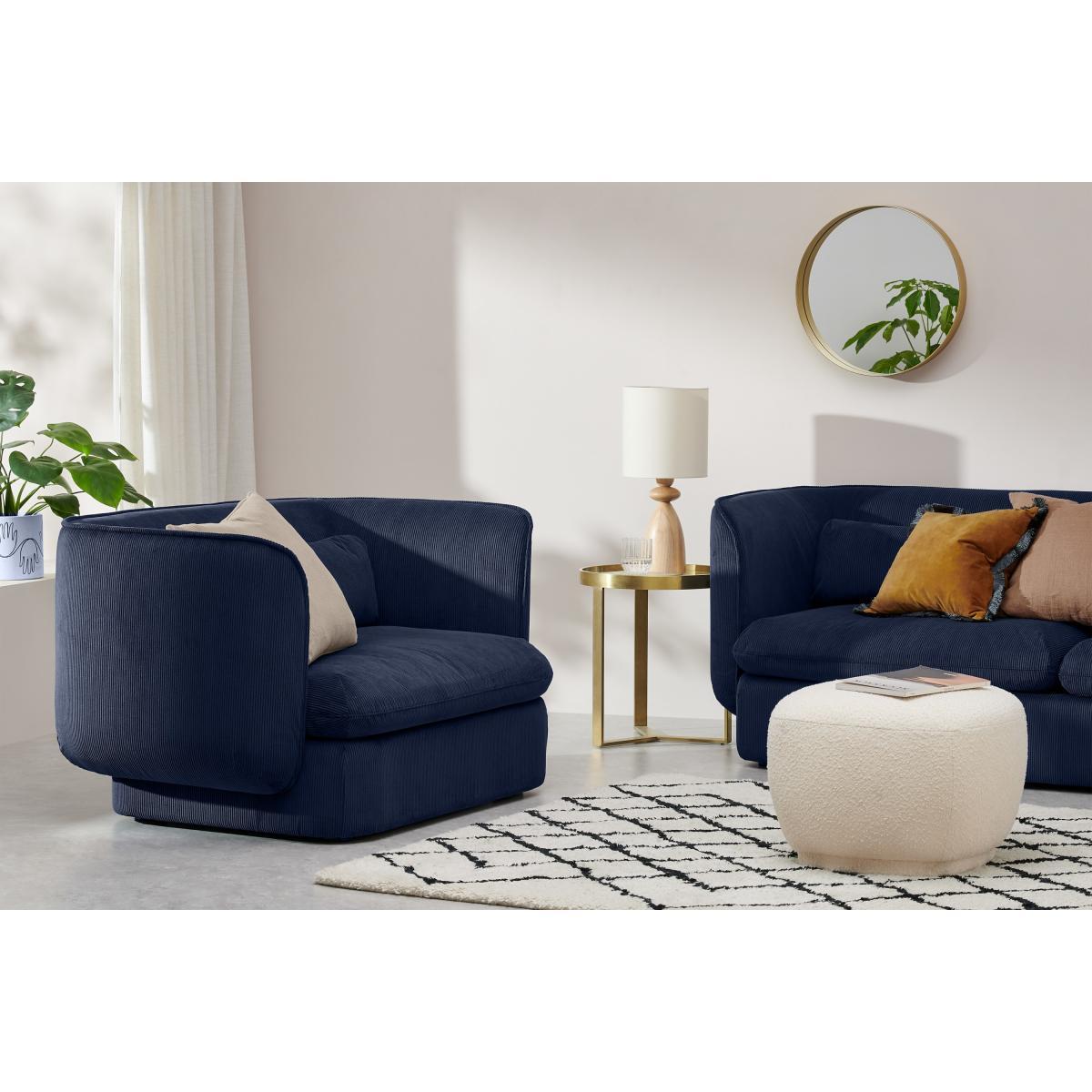 Maliri Loveseat, Navy Corduroy Velvet – image 4