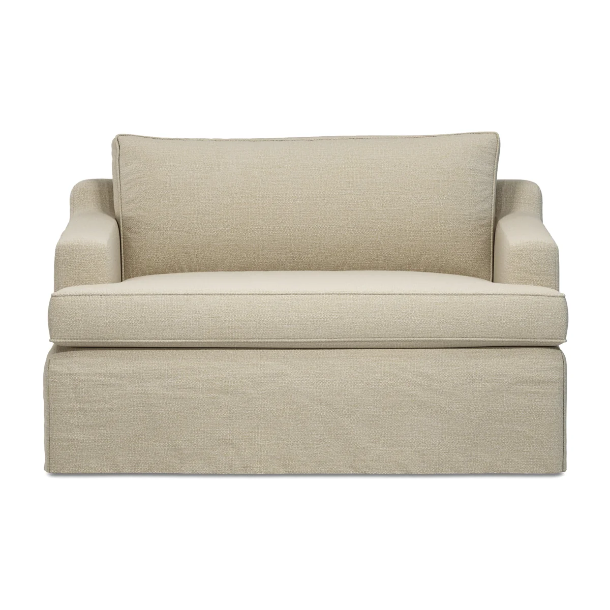 OKA, COVER ONLY - Beale Clever Linen Loose Cover for Loveseat - Dove, MTO Sofa Loose Cover – image 1