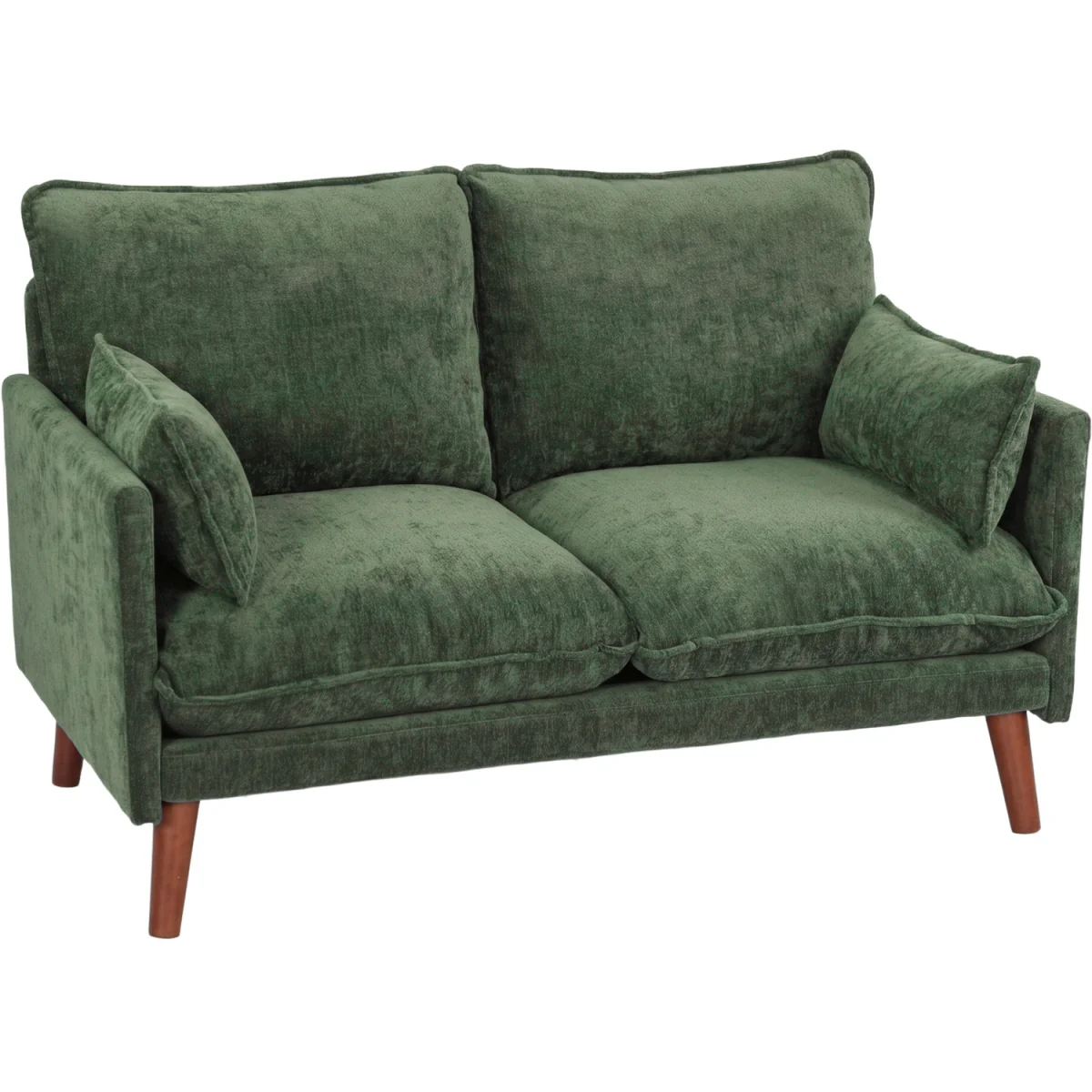 HOMCOM 2 Seater Sofa Modern Loveseat with Spring Cushions - Green – image 8
