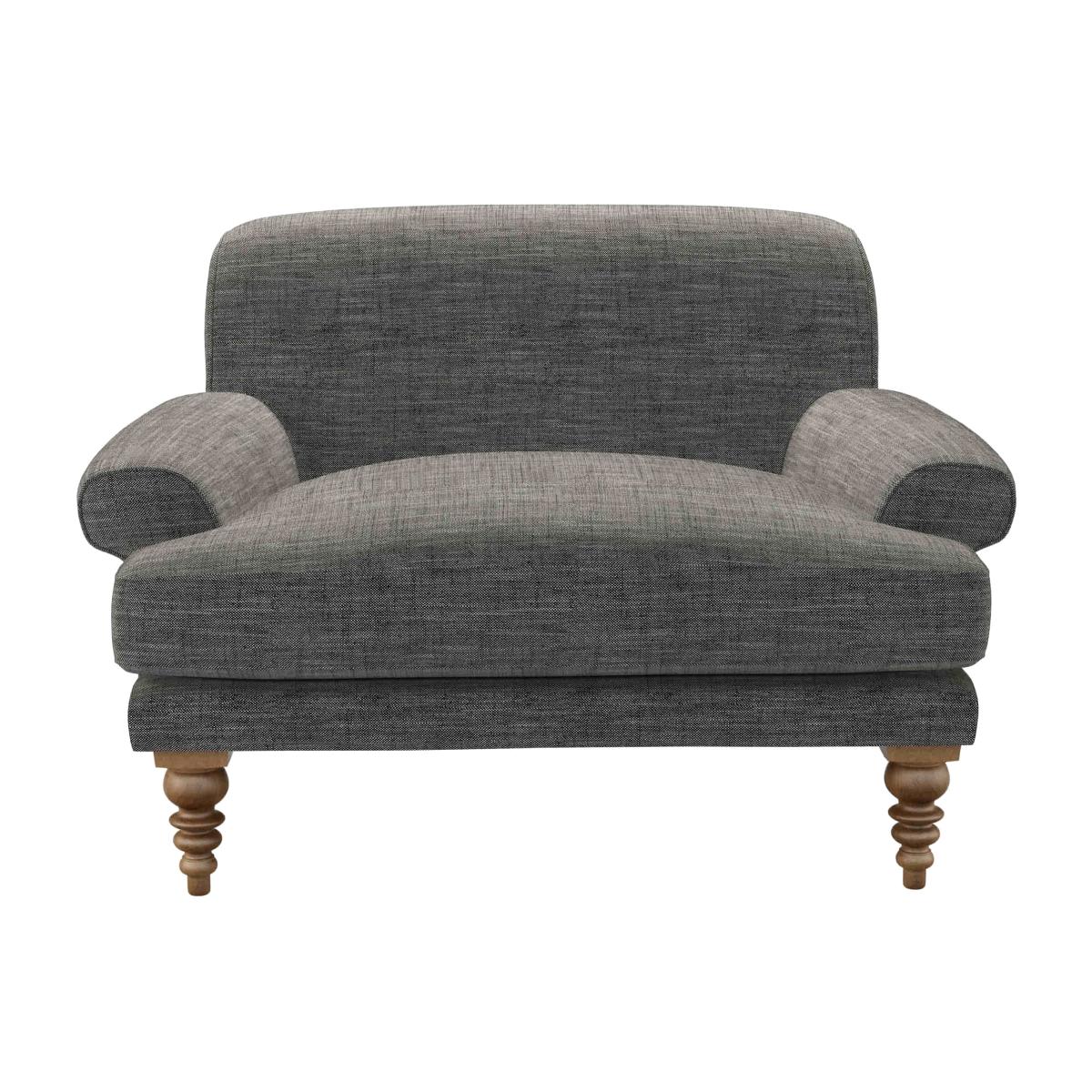 Saturday Loveseat in Liquorice Baylee Multi-Tone Viscose Linen – image 1