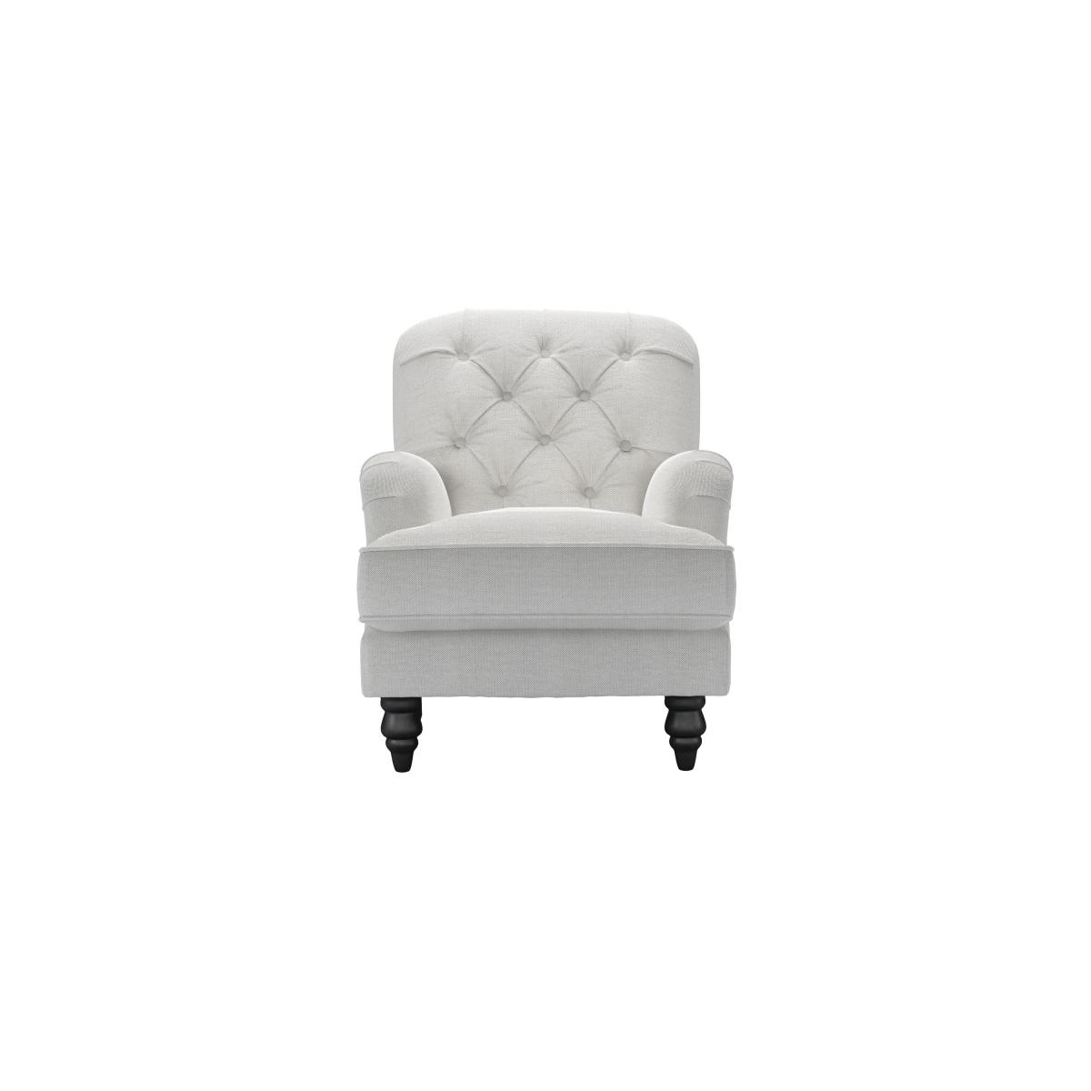 Snowdrop Button Back Loveseat in Liquorice Baylee Multi-Tone Viscose Linen – image 2