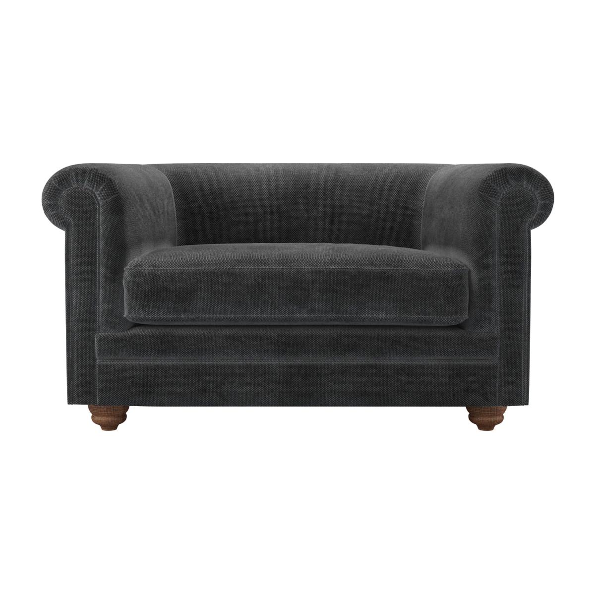 Patrick Unbuttoned Loveseat in Raven Speckled Chenille – image 1