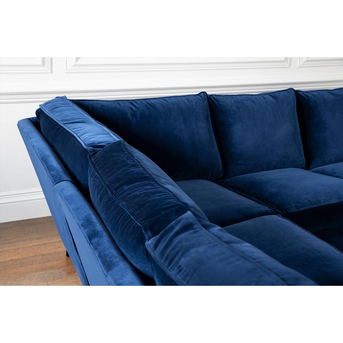 Bluebell Asym. Crn: LHF 2 Seat w RHF Loveseat in Elderflower Organic Smart Cotton – image 5