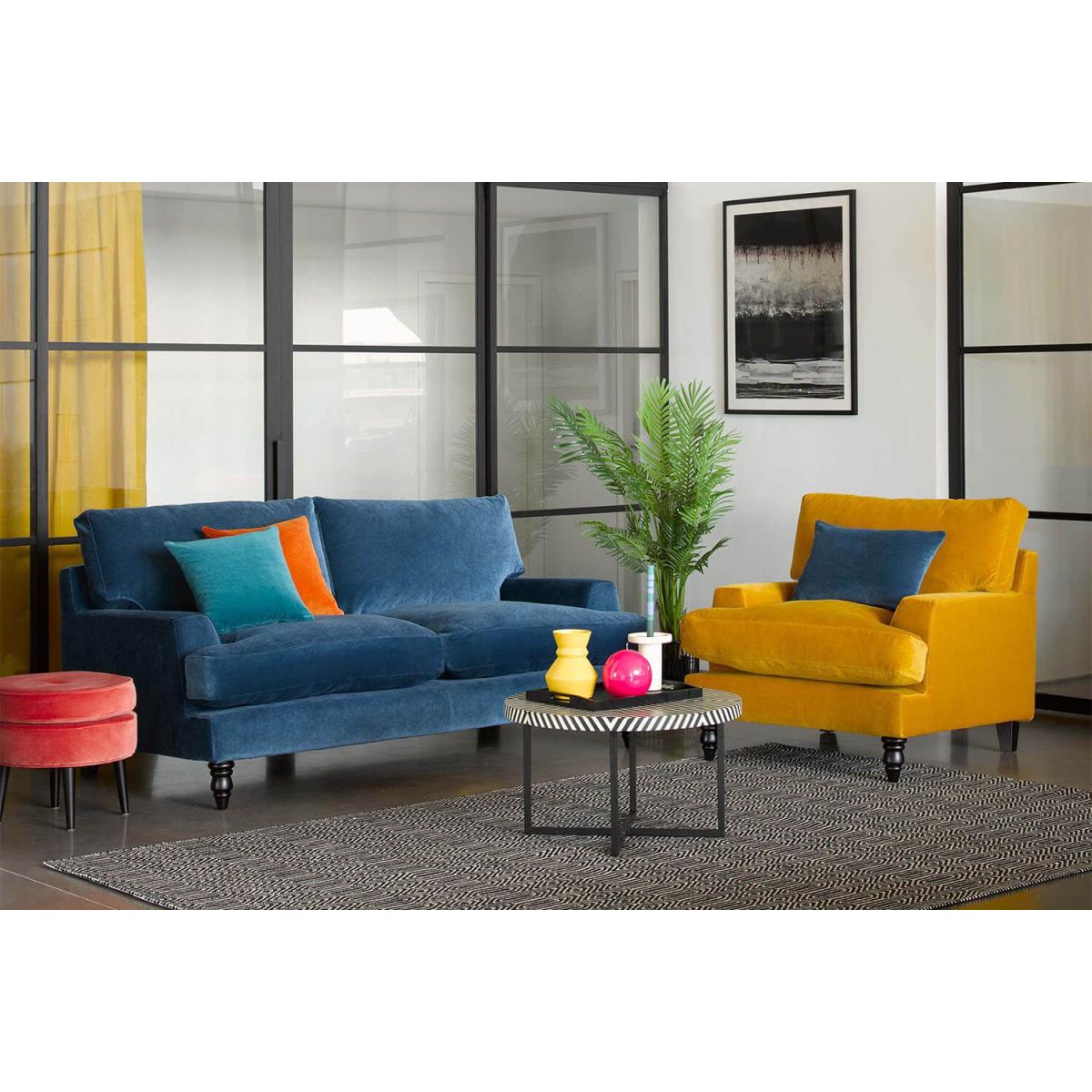 Isla Loveseat in Pimpernel Velvet Indigo – image 3