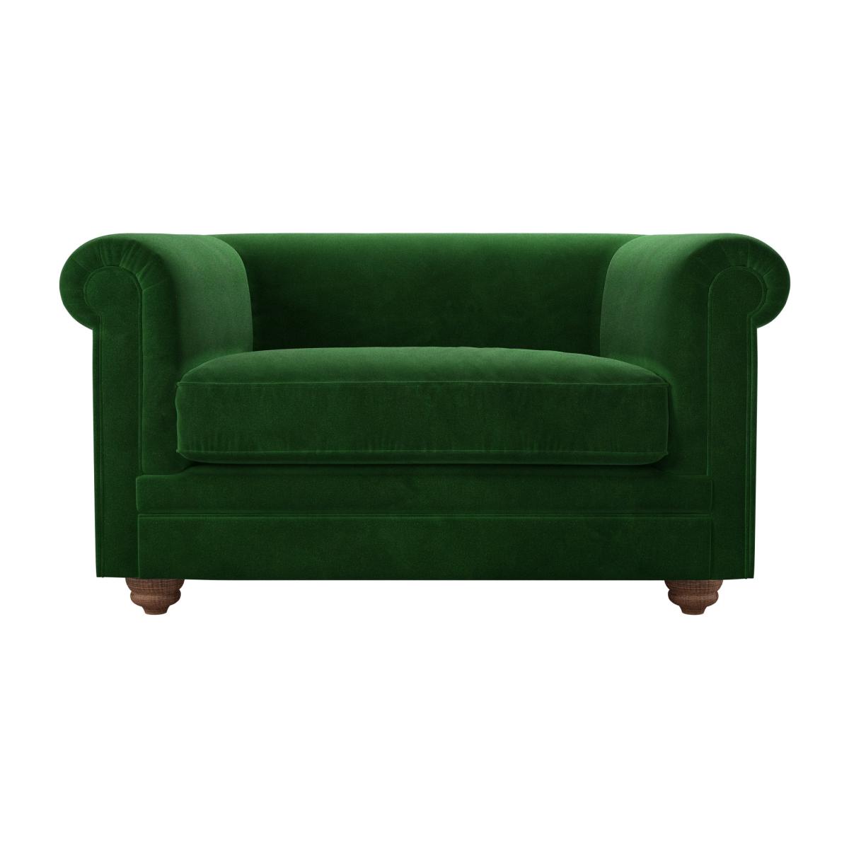 Patrick Unbuttoned Loveseat in Putting Green Aquaclean Clever Velvet – image 1