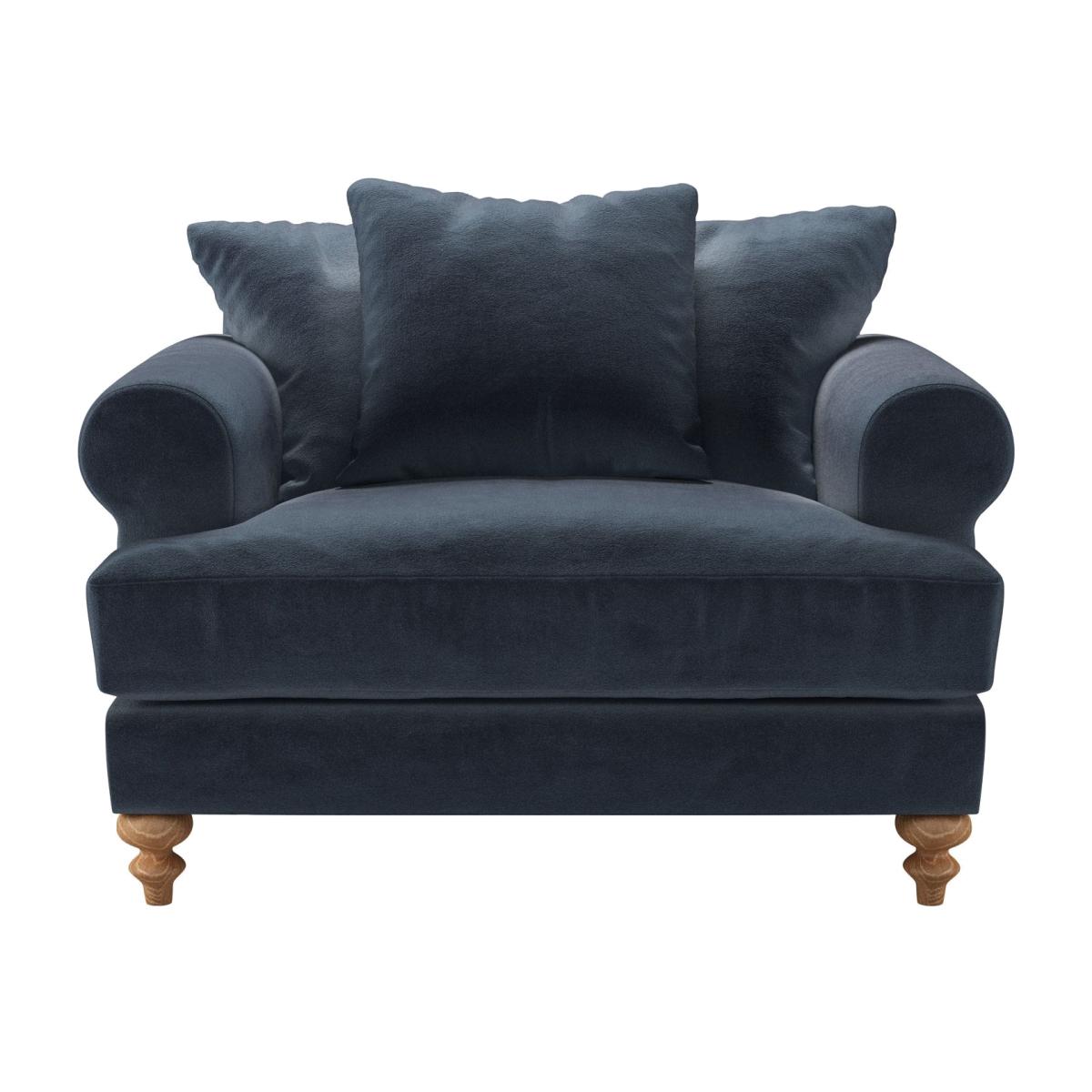 Teddy Loveseat in Skyfall Cotton Matt Velvet – image 1