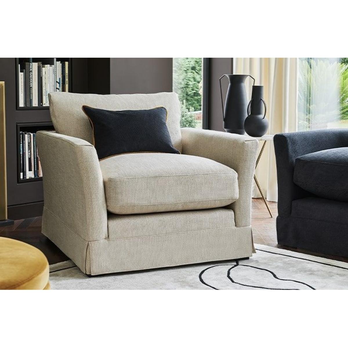 Otto Loveseat in Fog Aquaclean Clever Chenille – image 3