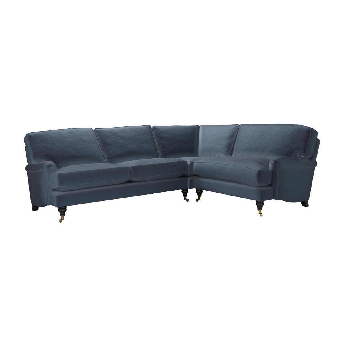 Bluebell Asym. Crn: LHF 2.5 Seat w RHF Loveseat in Skyfall Cotton Matt Velvet – image 1