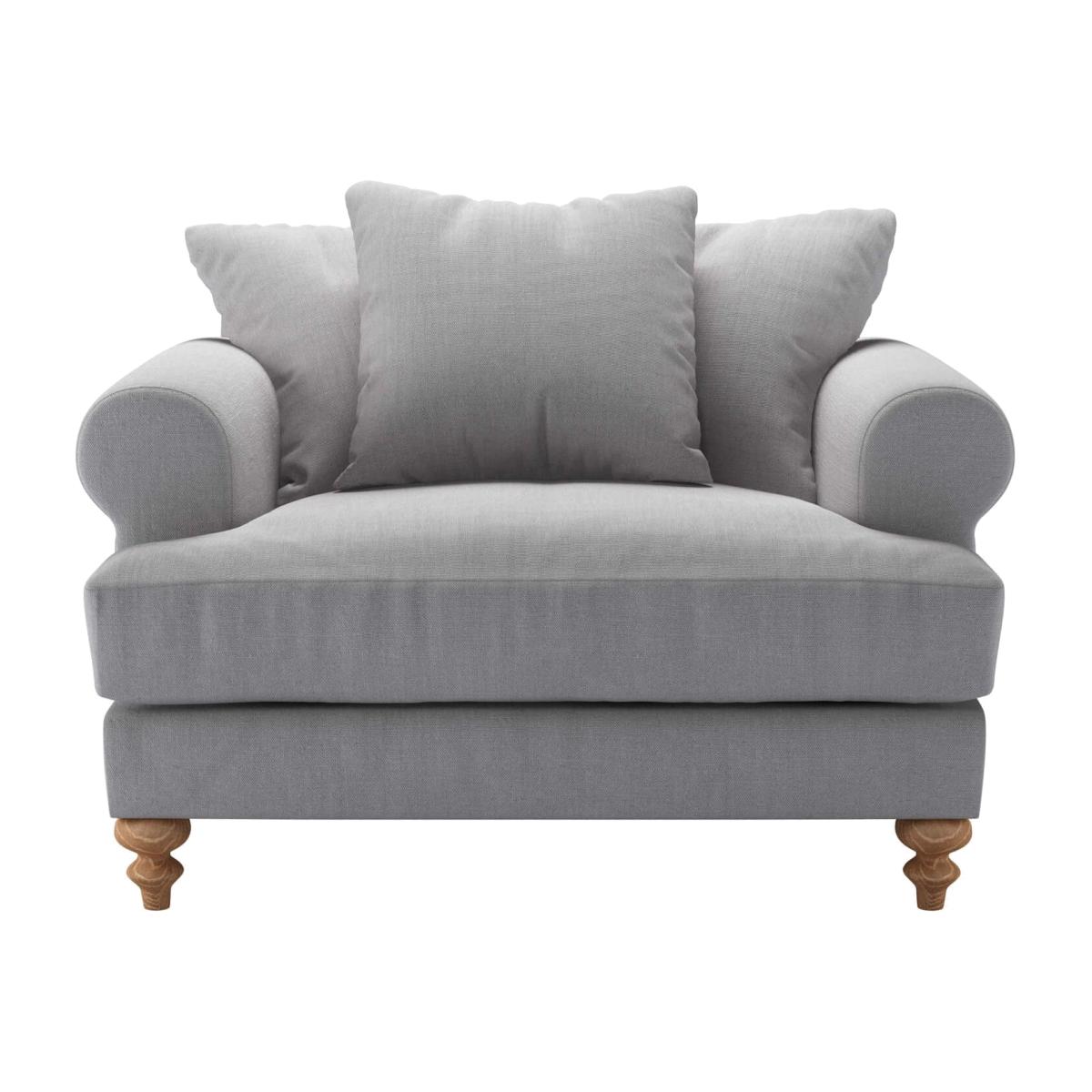 Perfectly Pristine Teddy Loveseat in Cobble Brushed Linen Cotton - sofa.com