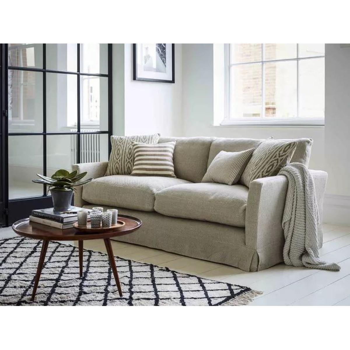 Perfectly Pristine Otto Loveseat in Alabaster Brushed Linen Cotton - sofa.com – image 2