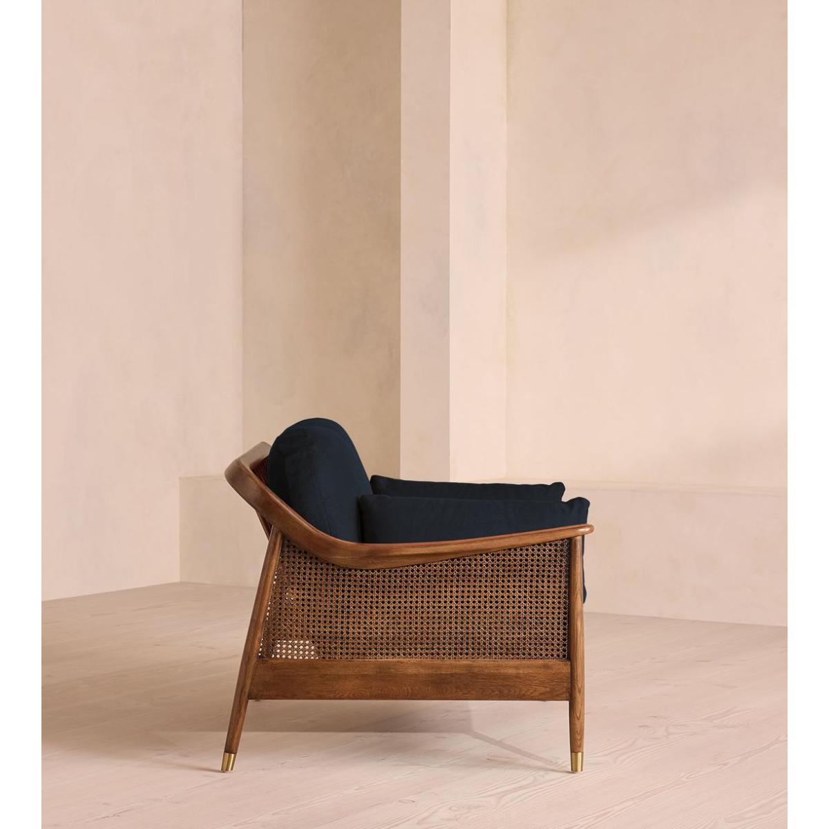 Atlanta Loveseat, Linen, Indigo – image 4