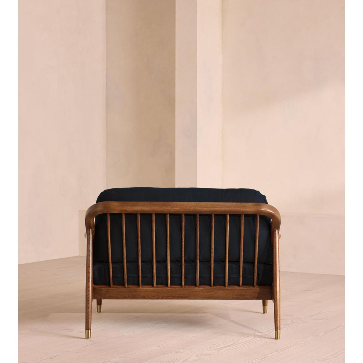 Atlanta Loveseat, Linen, Indigo – image 5