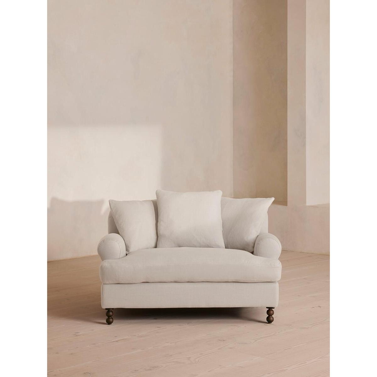 Audrey Loveseat, Linen, Bisque – image 2