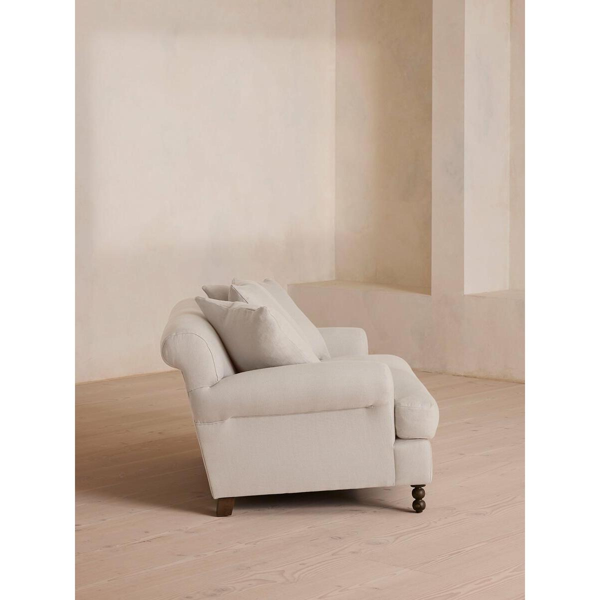 Audrey Loveseat, Linen, Bisque – image 4