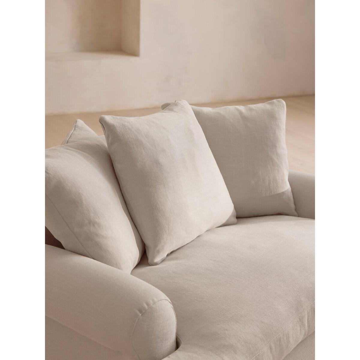 Audrey Loveseat, Linen, Bisque – image 6