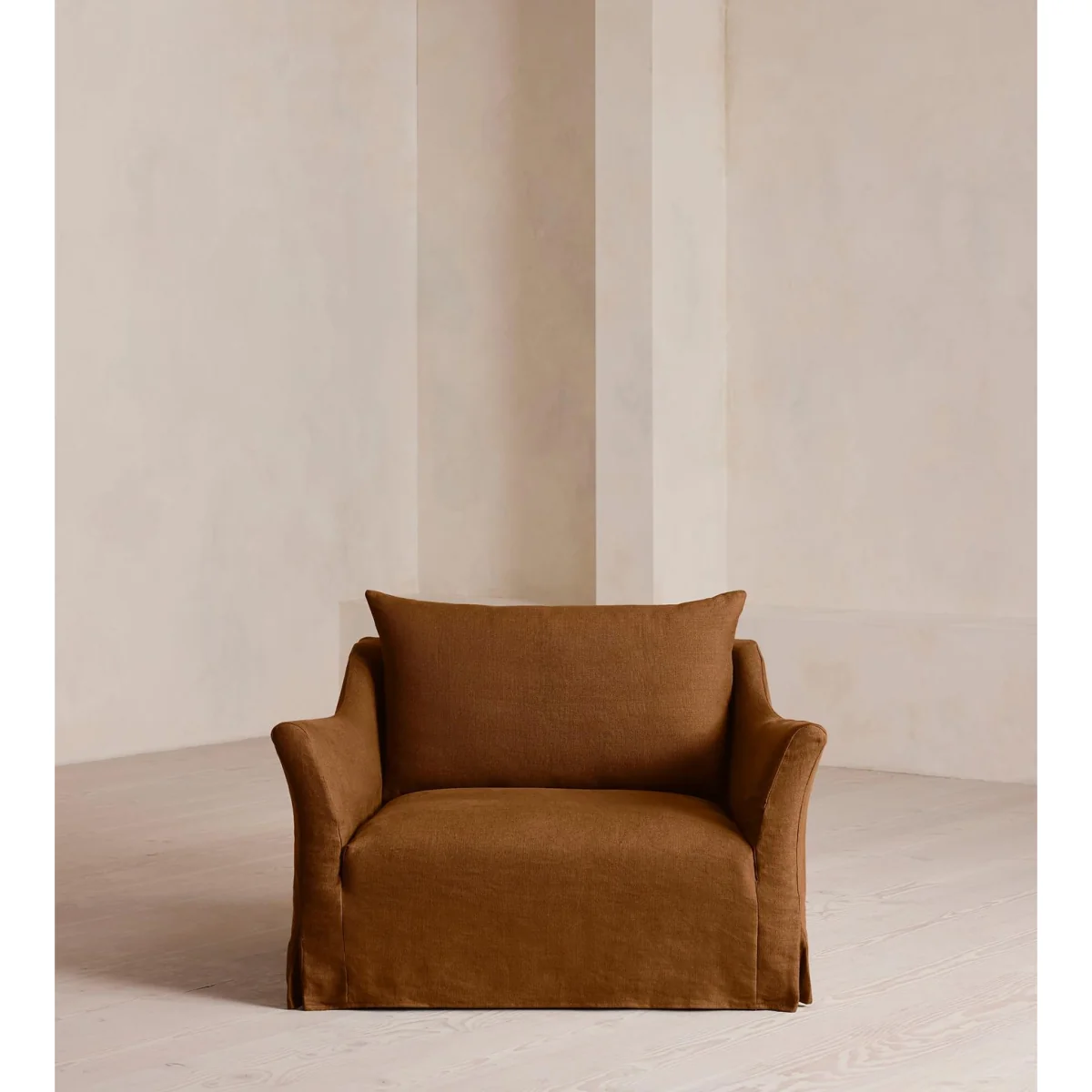 Roma Loveseat, Linen, Terracotta, UK – image 3