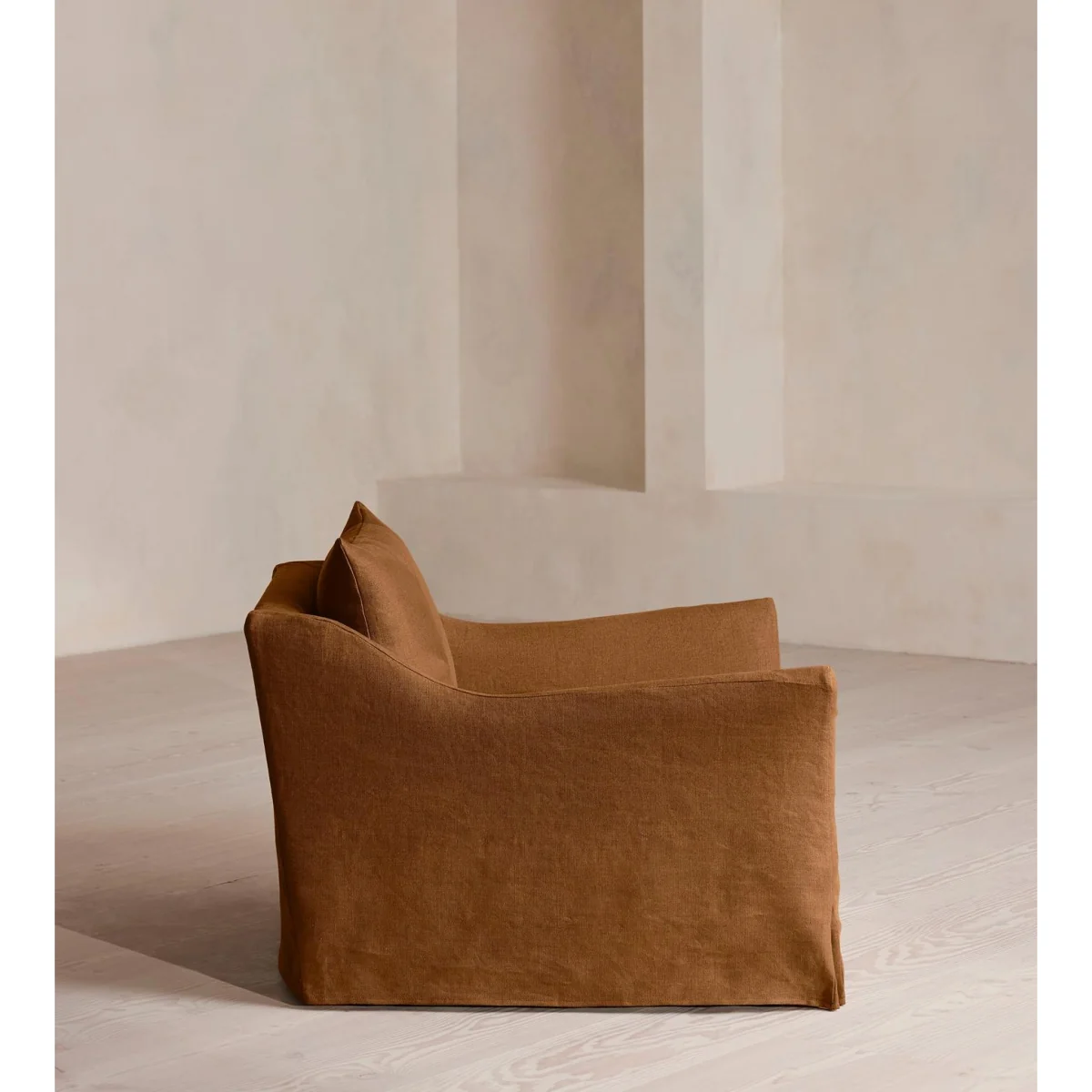 Roma Loveseat, Linen, Terracotta, UK – image 4