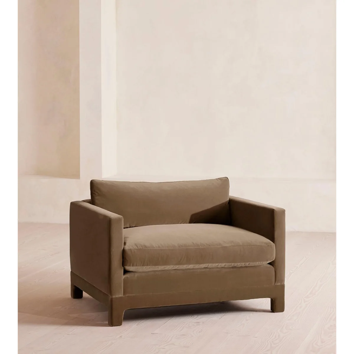 Ashford Loveseat Sofa, Velvet, Truffle, UK – image 2