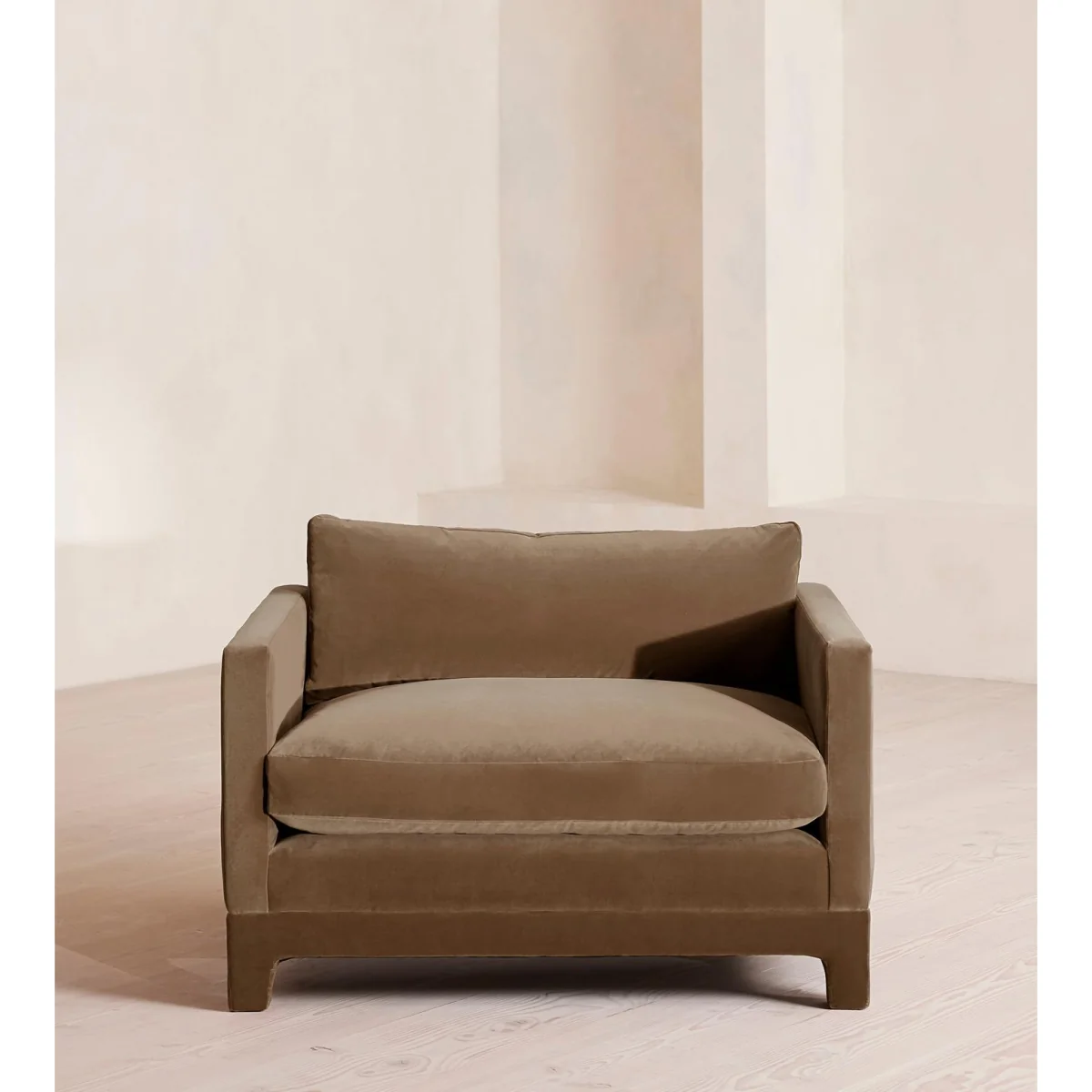 Ashford Loveseat Sofa, Velvet, Truffle, UK – image 3