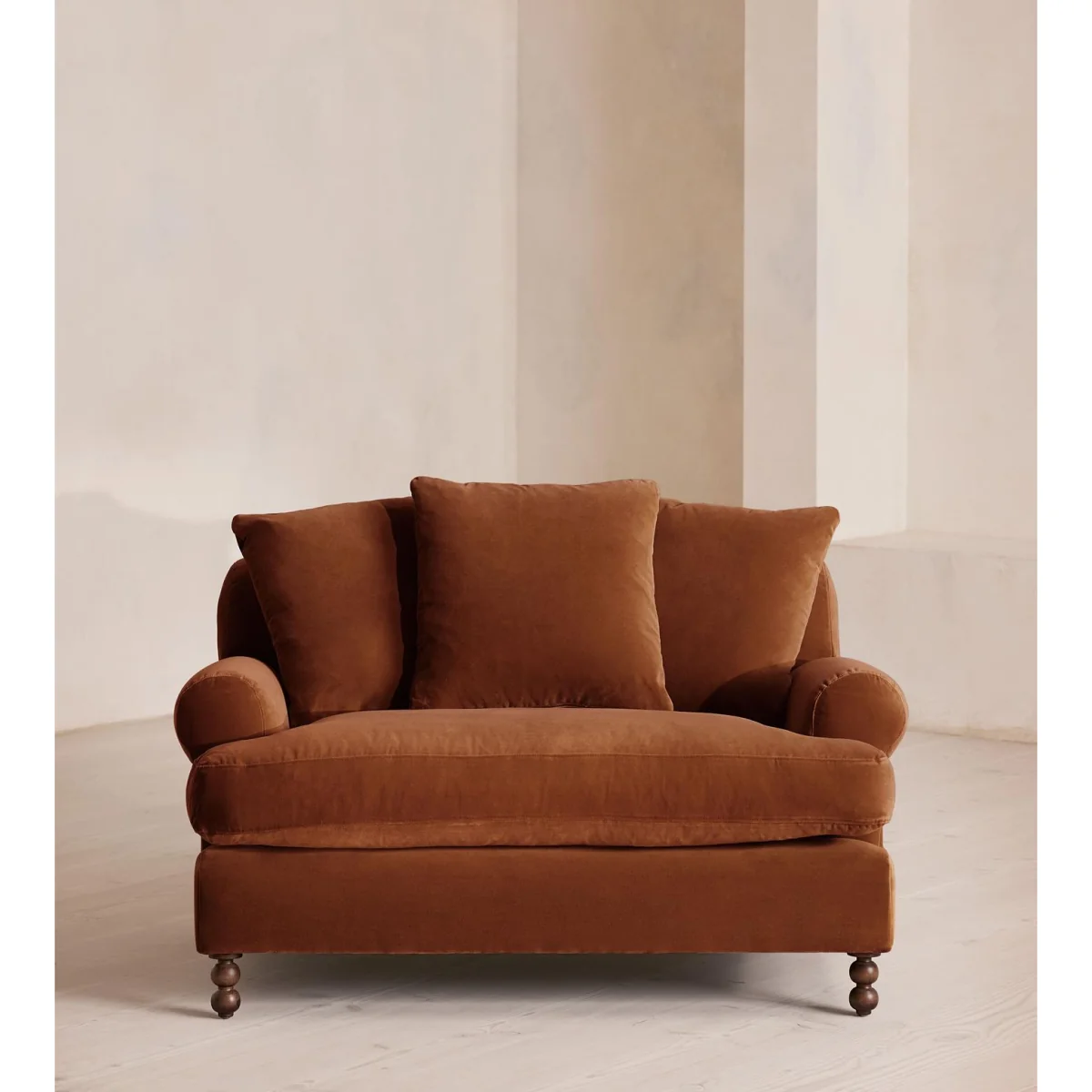 Audrey Loveseat, Velvet, Cinnamon, UK – image 3